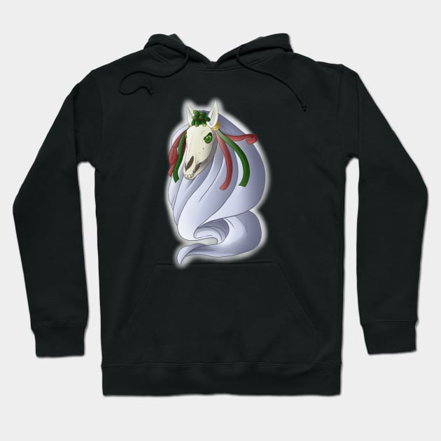 Mari Lwyd Floating Hoodie by lizstaley